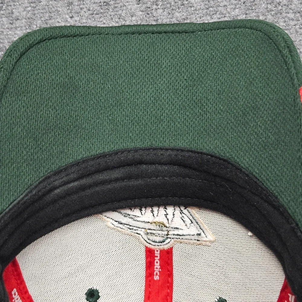 Minnesota Wild Hat Green Red‎ Chevron Embroidered NHL Hockey Fan Gear Teamcore